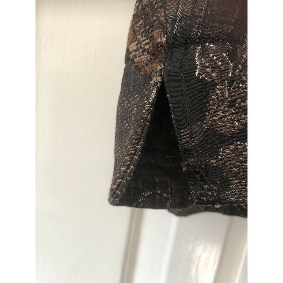 NWT! CHICOS CHOCOLATE BROWN BLACK JEWEL BEADS PAISLEY LONG JACKET TOPPER 0 Small - Picture 7 of 10